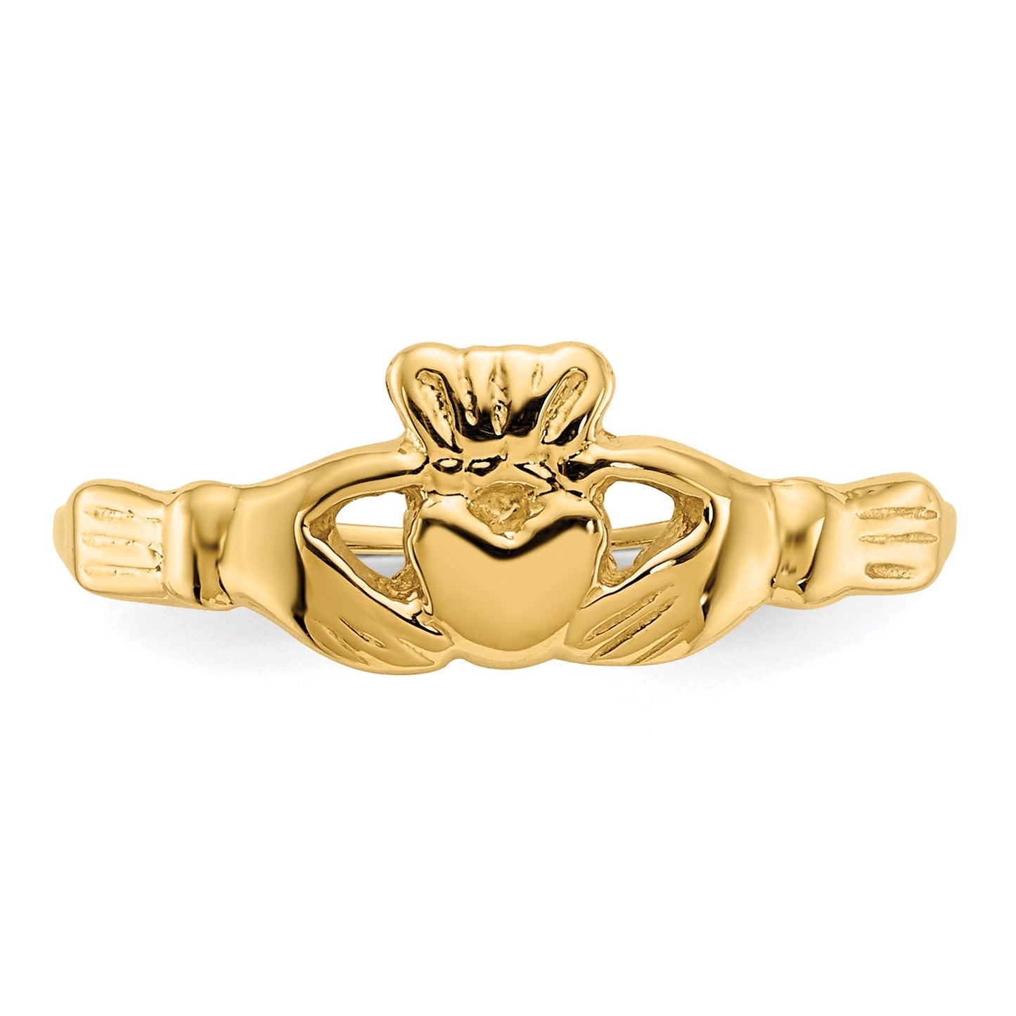 14k Polished Claddagh Size 4.5 Baby / Childs Ring