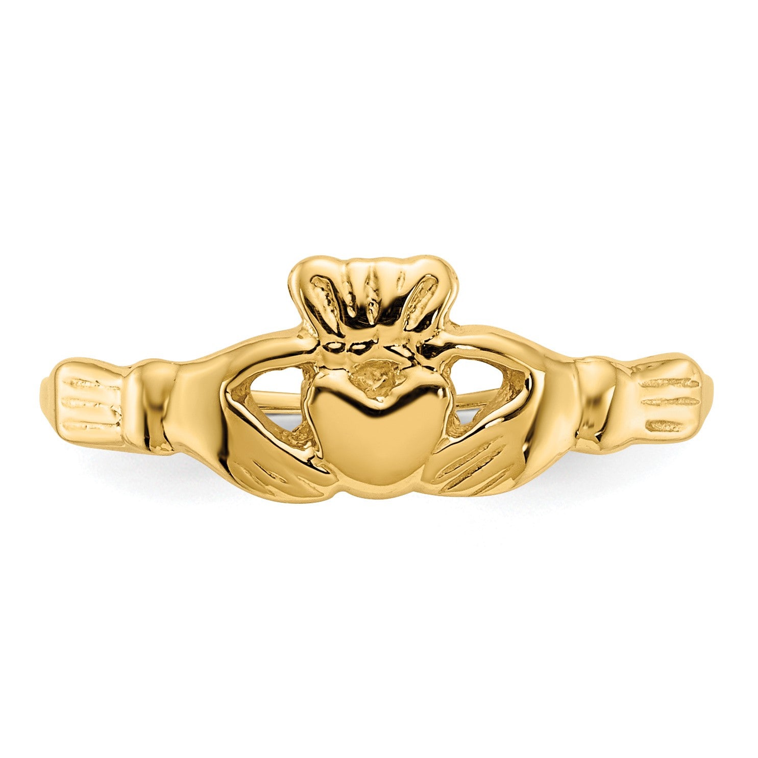 14k Polished Claddagh Size 4.5 Baby / Childs Ring