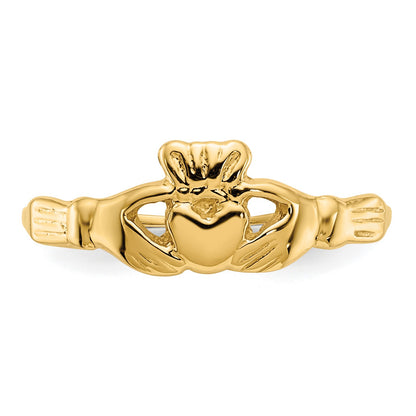 14k Polished Claddagh Size 4.5 Baby / Childs Ring