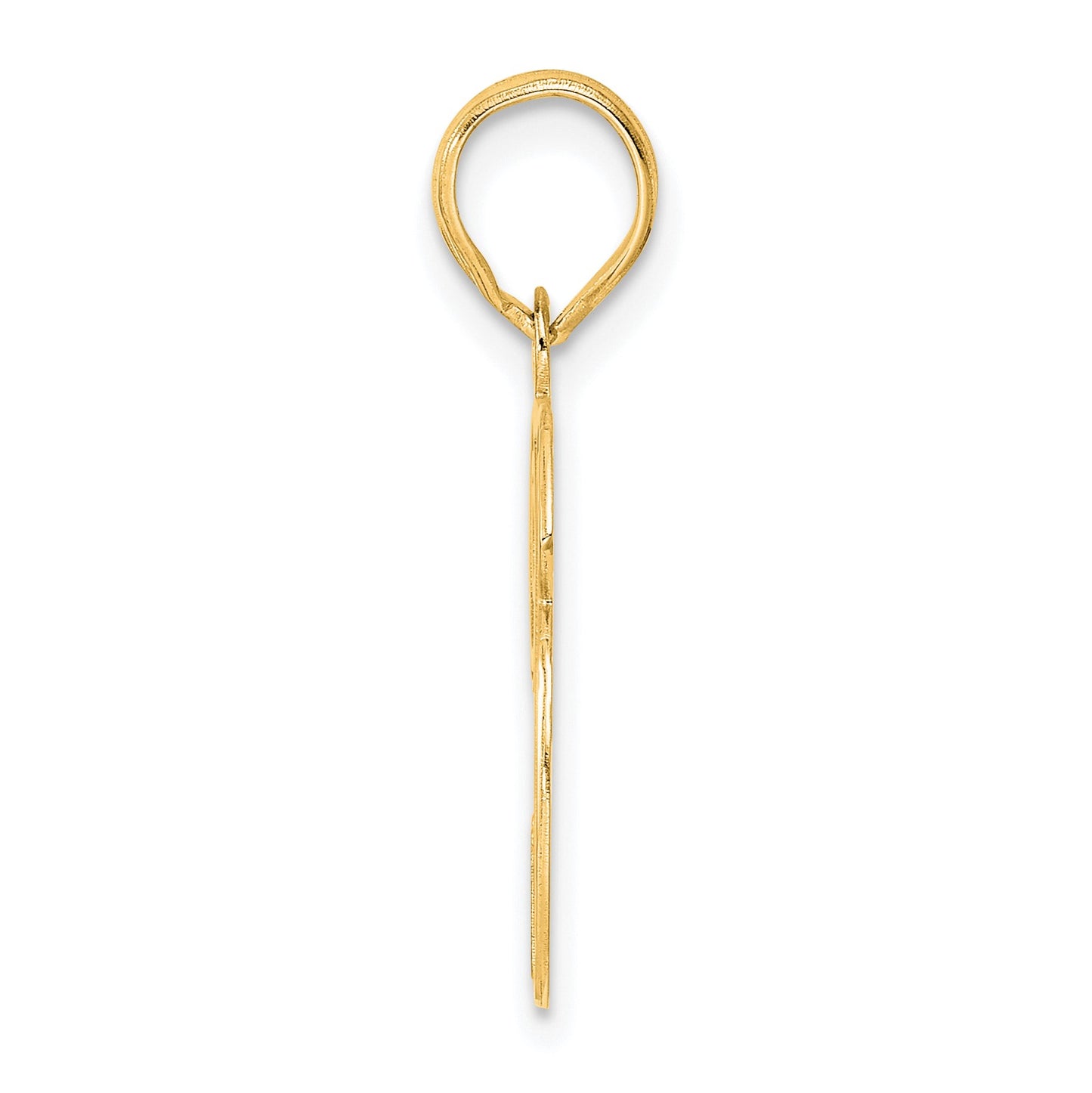 14k Polished Etched Number 26 Pendant