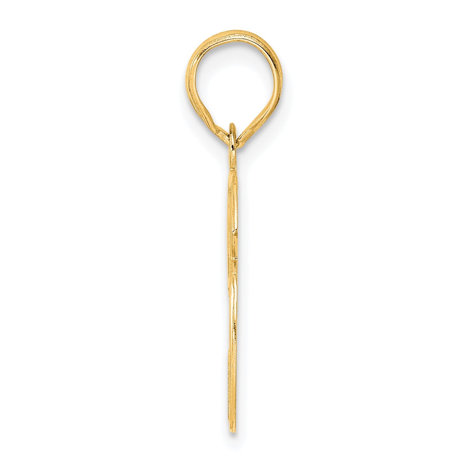 14k Polished Etched Number 26 Pendant