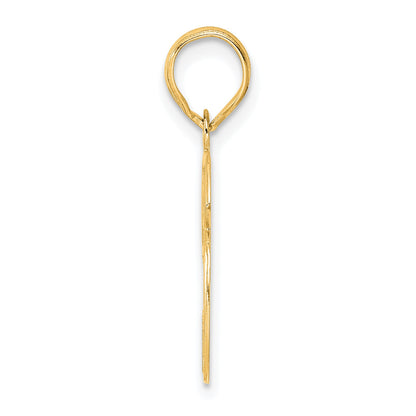 14k Polished Etched Number 26 Pendant