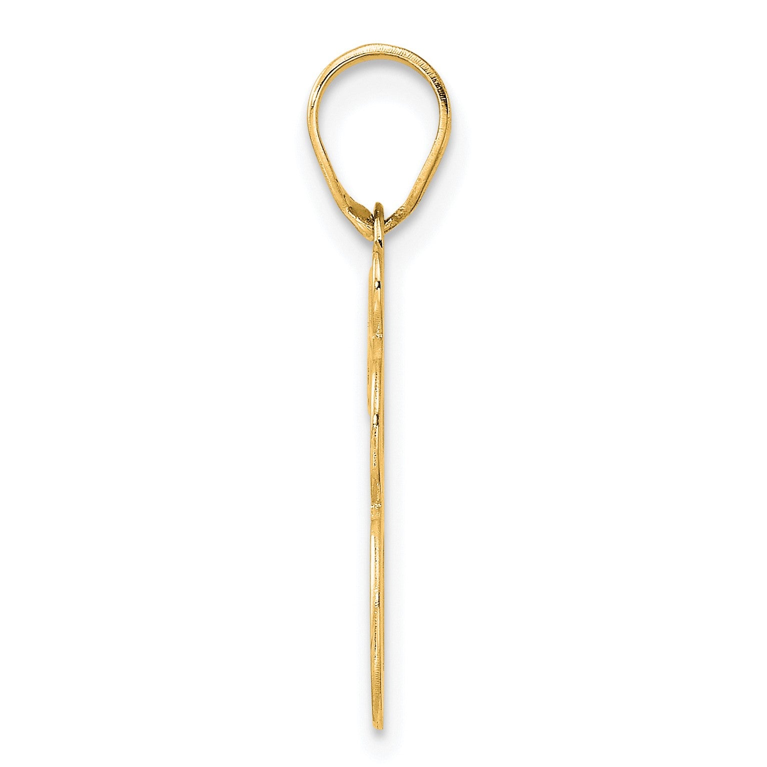 14k Polished Etched Number 78 Pendant