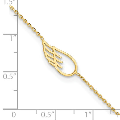 14K Wing 10in Plus 1in ext. Anklet