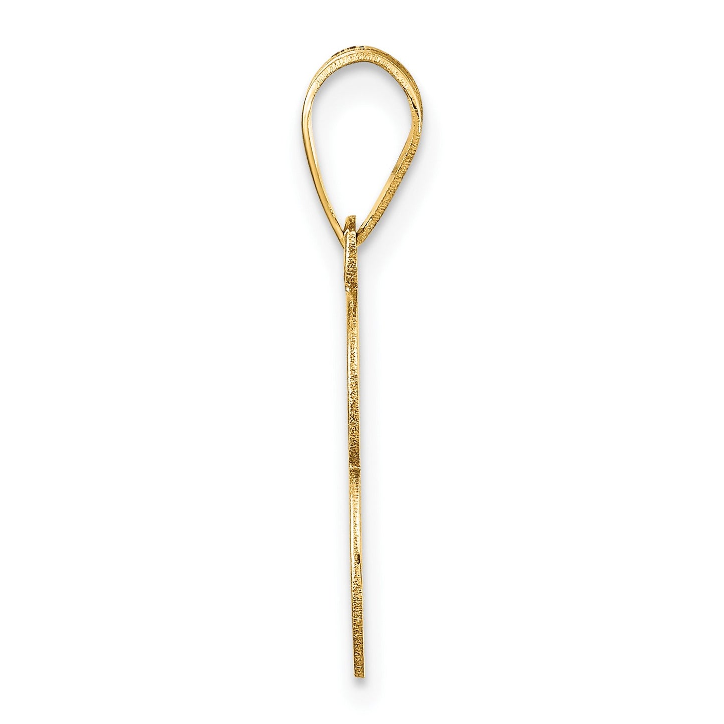 14k Polished Number 3 Pendant