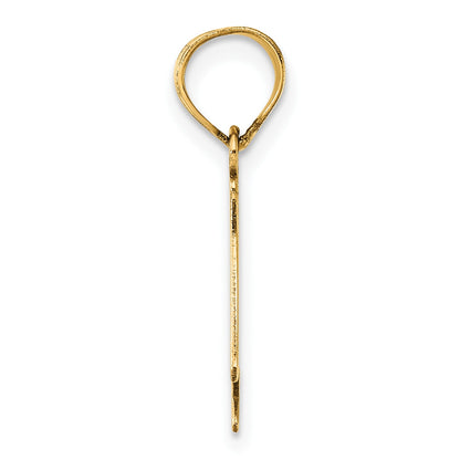 14k Polished Number 4 Pendant