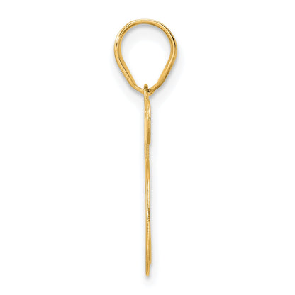 14k Polished Number 45 Pendant