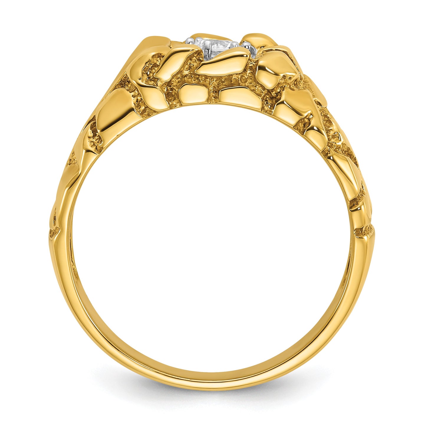 IB Goodman 14k Mens 1/6 carat Diamond Nugget Complete Ring