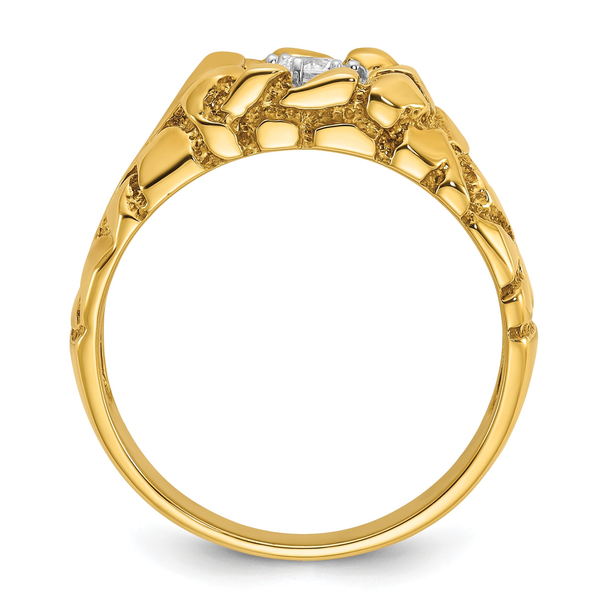 IB Goodman 14k Mens 1/6 carat Diamond Nugget Complete Ring
