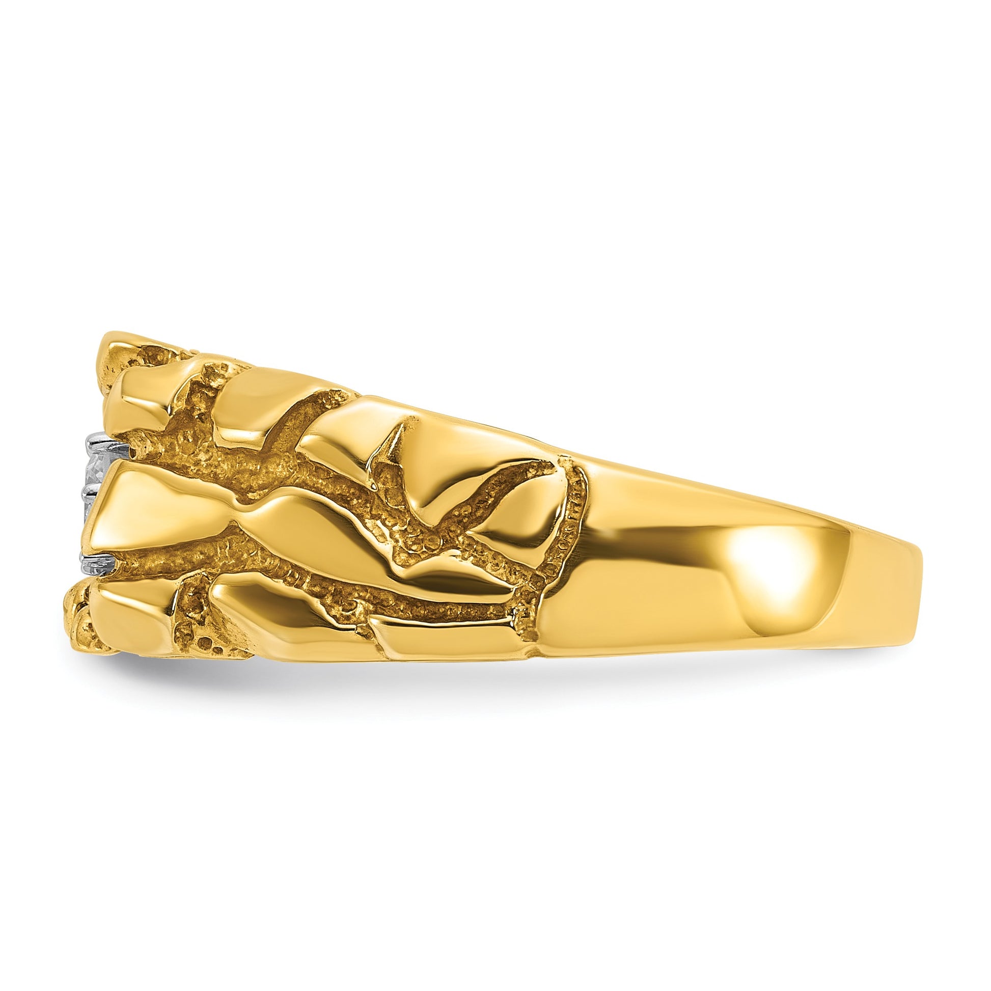 IB Goodman 14k Mens 1/6 carat Diamond Nugget Complete Ring