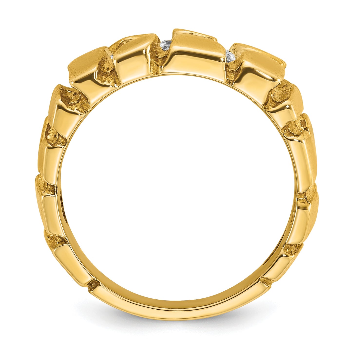 IB Goodman 14k Mens 1/2 carat Diamond Nugget Cluster Complete Ring
