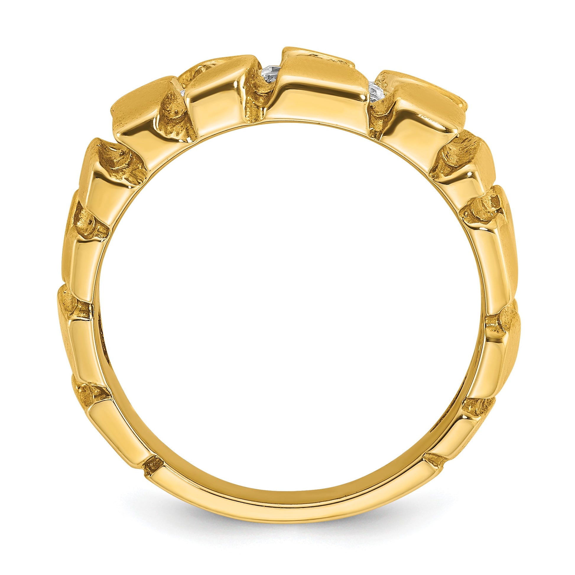 IB Goodman 14k Mens 1/2 carat Diamond Nugget Cluster Complete Ring
