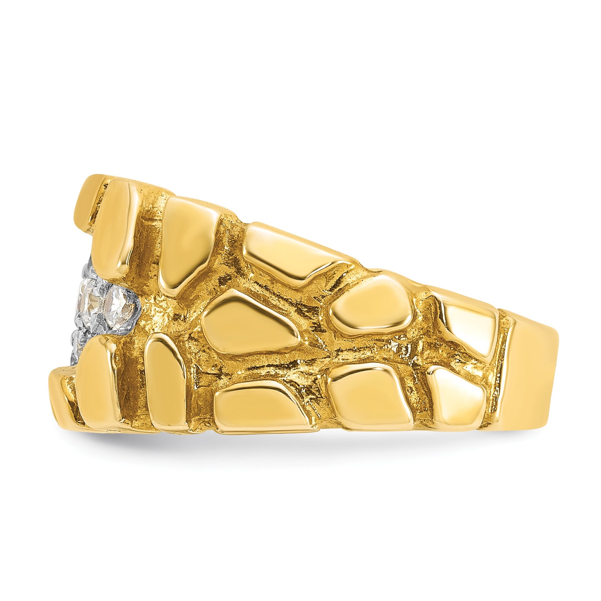 IB Goodman 14k Mens 1/2 carat Diamond Nugget Cluster Complete Ring