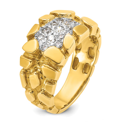 IB Goodman 14k Mens 1/2 carat Diamond Nugget Cluster Complete Ring