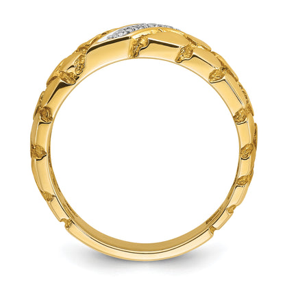 IB Goodman 14k Mens 1/15 carat Diamond Nugget Complete Ring