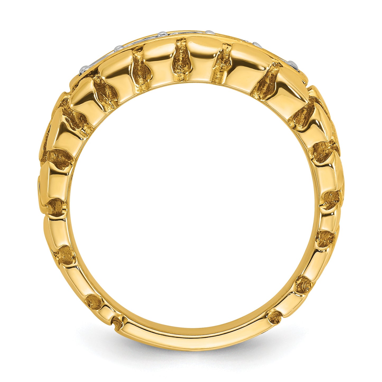 IB Goodman 14k Mens 1 carat Diamond 5-Stone Nugget Complete Ring