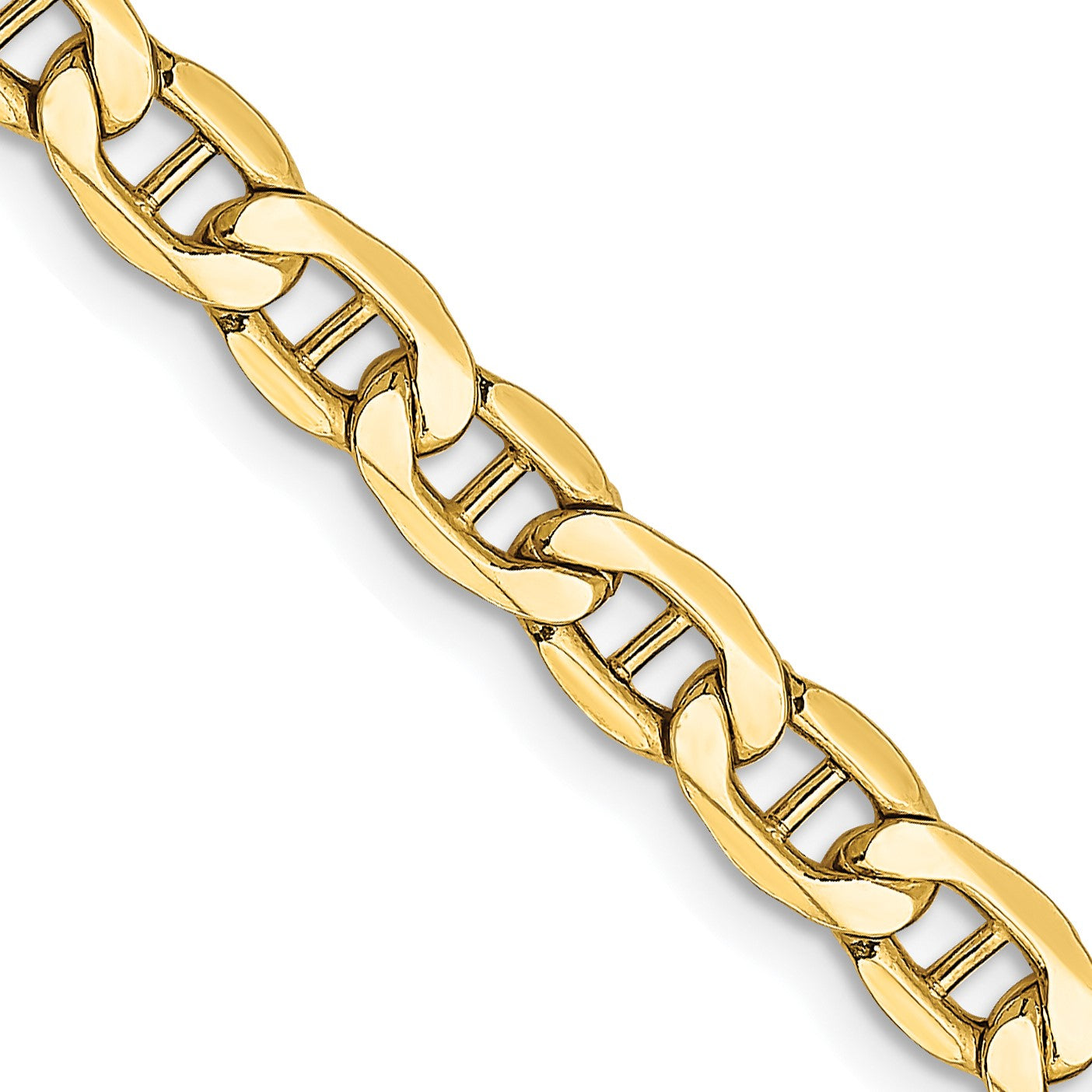 14K 22 inch 4.75mm Semi-Solid Anchor with Lobster Clasp Chain