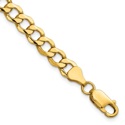 14k 6.5mm Semi-Solid Curb Chain