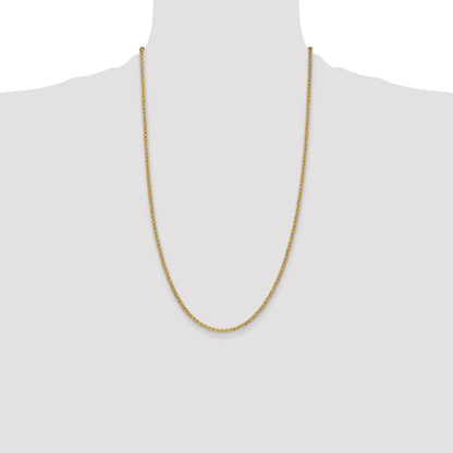 14K 26 inch 2.4mm Semi-Solid Anchor with Spring Ring Clasp Chain