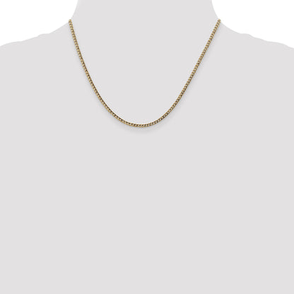 14K 18 inch 2.5mm Semi-Solid Curb with Lobster Clasp Chain