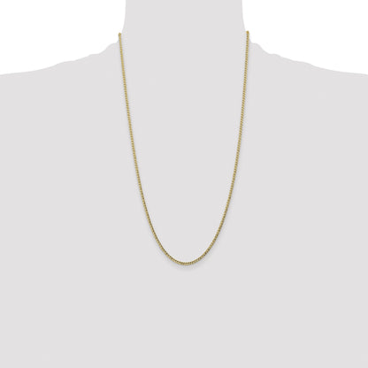 14K 26 inch 2.5mm Semi-Solid Curb with Lobster Clasp Chain