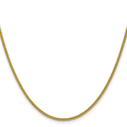 14K 20 inch 2mm Semi-Solid 3-Wire Wheat with Lobster Clasp Chain