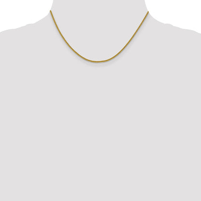 14K 16 inch 2mm Semi-Solid 3-Wire Wheat with Lobster Clasp Chain