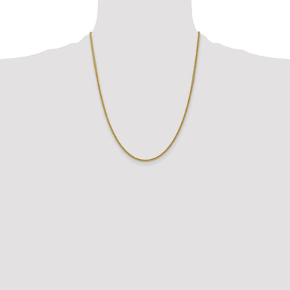 14K 22 inch 2mm Semi-Solid 3-Wire Wheat with Lobster Clasp Chain