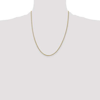 14K 22 inch 1.55mm Semi-Solid Wheat with Lobster Clasp Chain