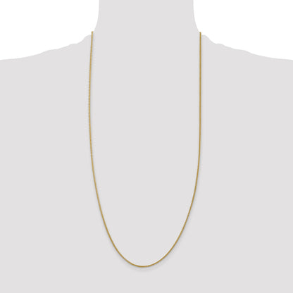 14K 30 inch 1.55mm Semi-Solid Wheat with Lobster Clasp Chain