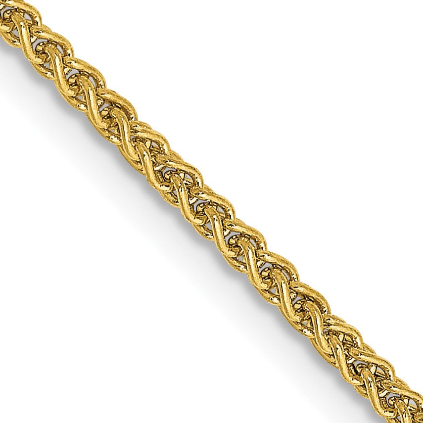 14K 22 inch 1.55mm Semi-Solid Wheat with Lobster Clasp Chain