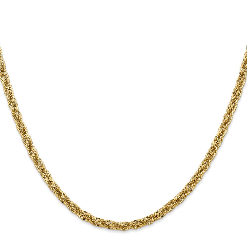 14K 20 inch 3.3mm Diamond-cut Semi Solid with Lobster Clasp Chain