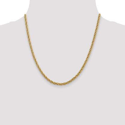 14K 20 inch 3.3mm Diamond-cut Semi Solid with Lobster Clasp Chain