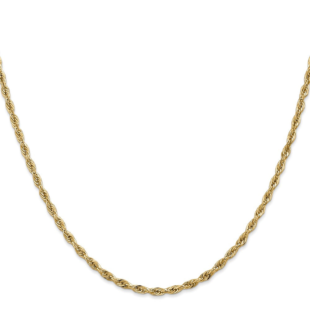 14K 18 inch 2.8mm Semi Solid Rope with Lobster Clasp Chain