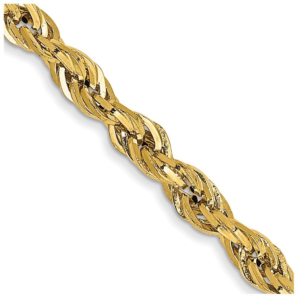 14K 18 inch 2.8mm Semi Solid Rope with Lobster Clasp Chain