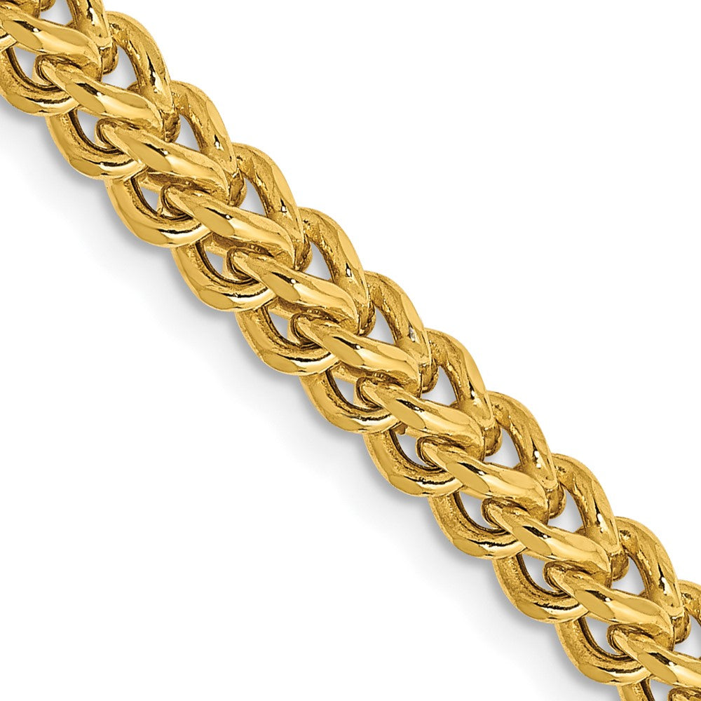 14K 20 inch 3.7mm Semi-Solid Franco with Fancy Lobster Clasp Chain