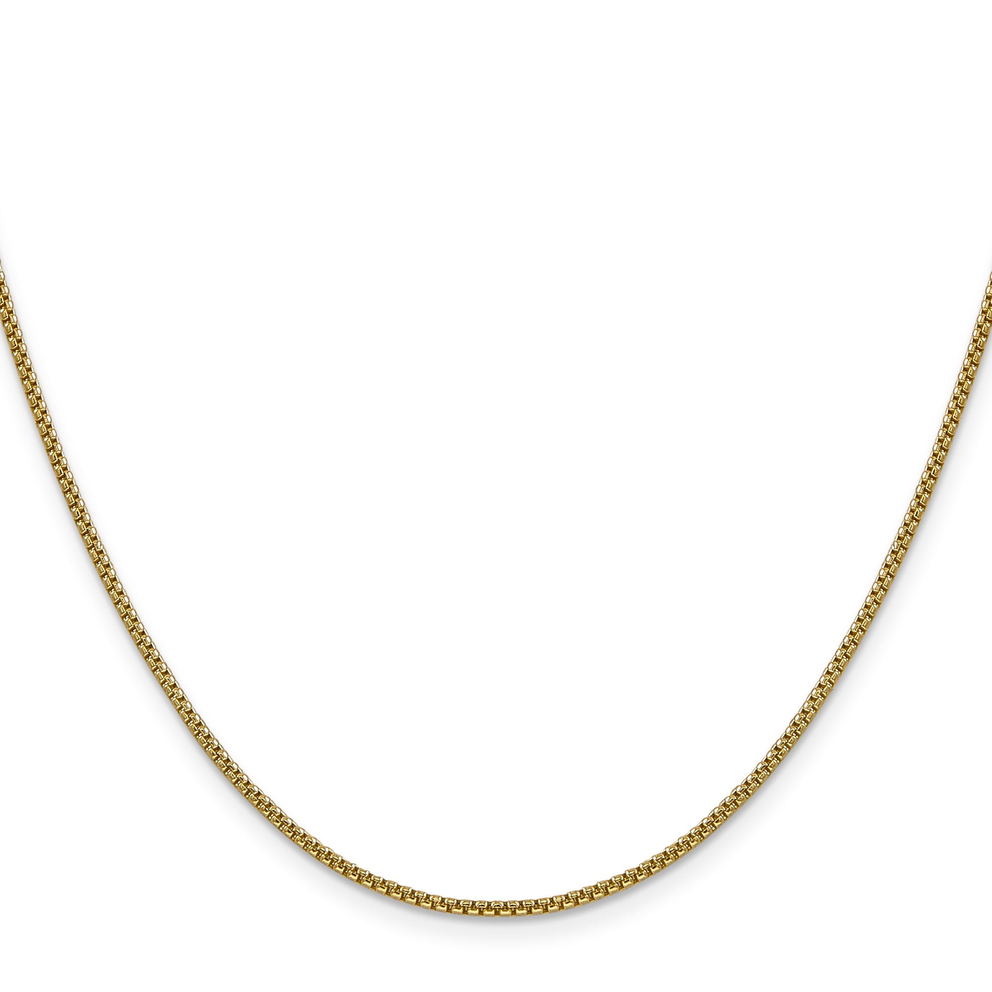 14K 26 inch 1.5mm Semi-Solid Round Box with Lobster Clasp Chain