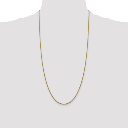 14K 28 inch 1.5mm Semi-Solid Round Box with Lobster Clasp Chain