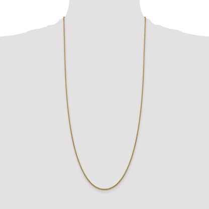 14K 30 inch 1.5mm Semi-Solid Round Box with Lobster Clasp Chain