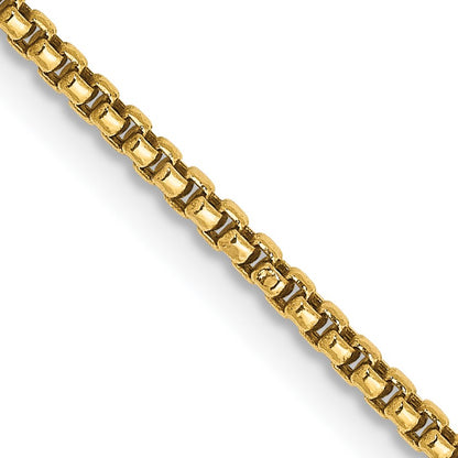 14K 26 inch 1.5mm Semi-Solid Round Box with Lobster Clasp Chain