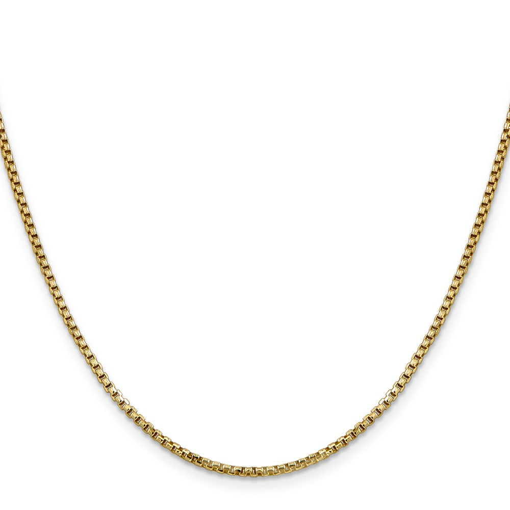 14K 18 inch 1.75mm Semi-Solid Round Box with Lobster Clasp Chain