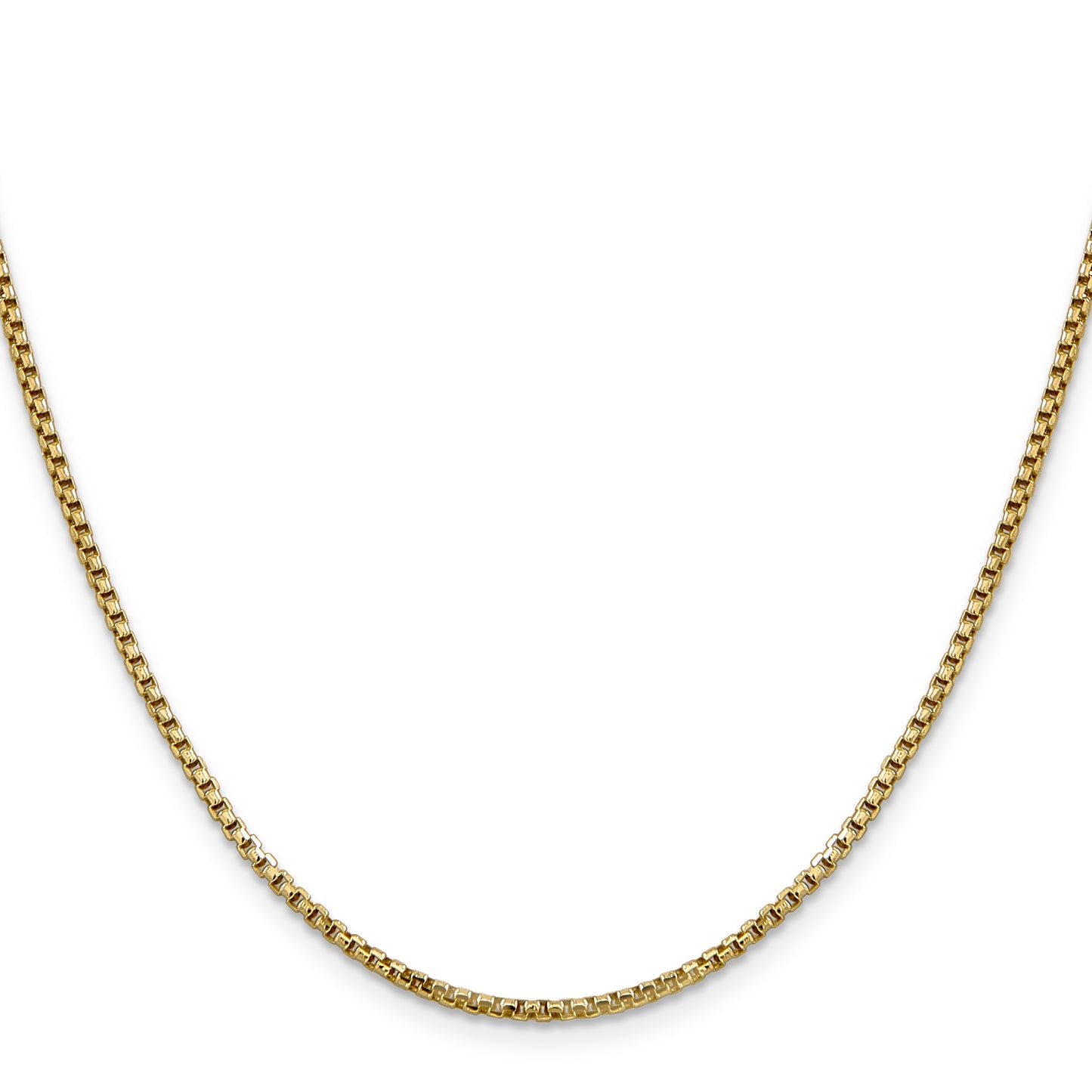 14K 30 inch 1.75mm Semi-Solid Round Box with Lobster Clasp Chain
