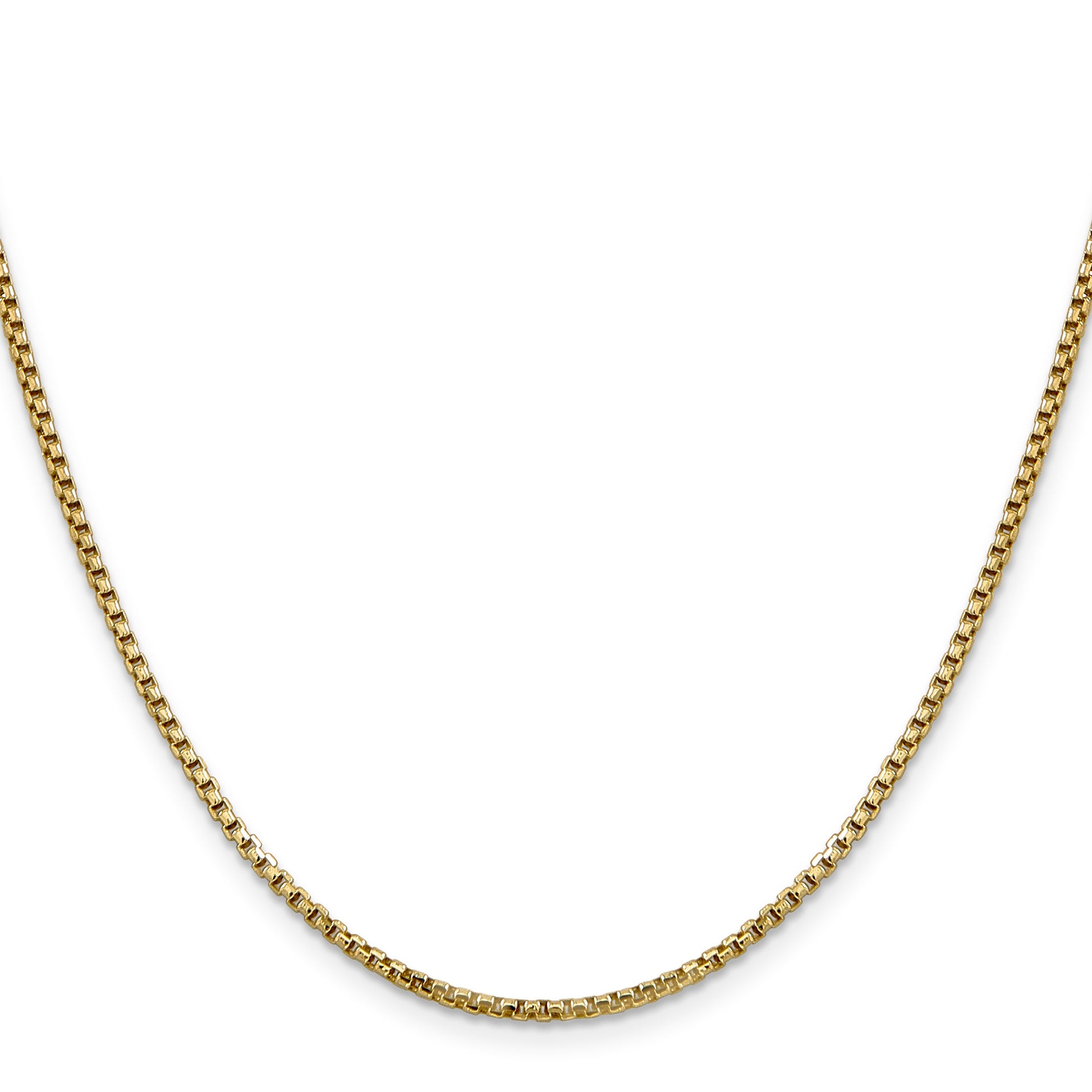 14K 30 inch 1.75mm Semi-Solid Round Box with Lobster Clasp Chain