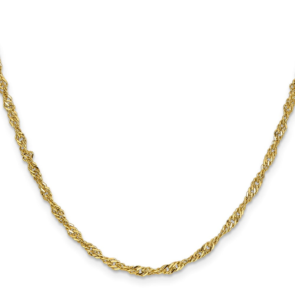 14K 18 inch 2.75mm Lightweight Singapore with Lobster Clasp Chain