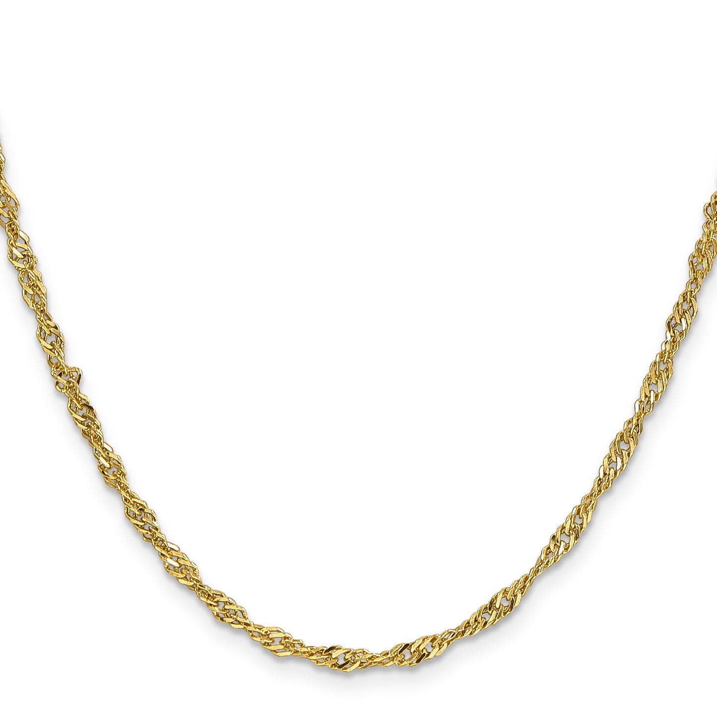 14K 16 inch 2.75mm Lightweight Singapore with Lobster Clasp Chain
