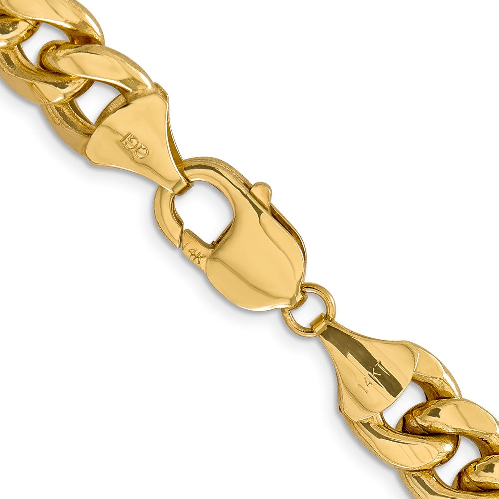 14K 26 inch 11mm Semi-Solid Miami Cuban with Lobster Clasp Chain