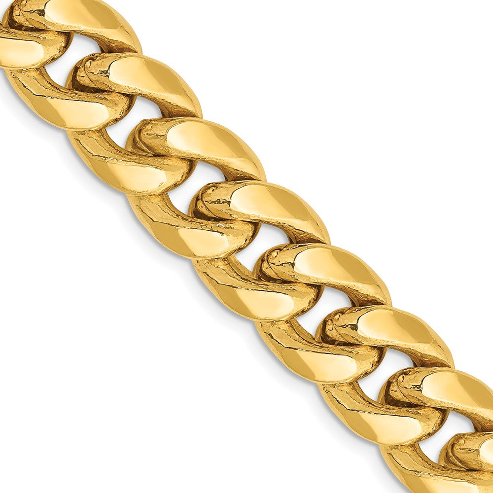 14K 26 inch 11mm Semi-Solid Miami Cuban with Lobster Clasp Chain