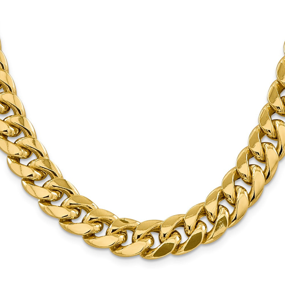 14K 24 inch 13.2mm Semi-Solid Miami Cuban with Lobster Clasp Chain