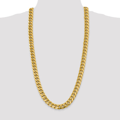 14K 30 inch 13.2mm Semi-Solid Miami Cuban with Lobster Clasp Chain