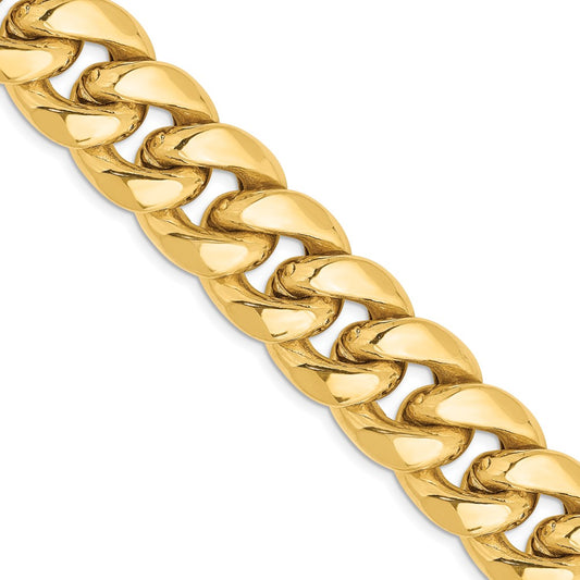 14K 26 inch 15mm Semi-Solid Miami Cuban with Lobster Clasp Chain